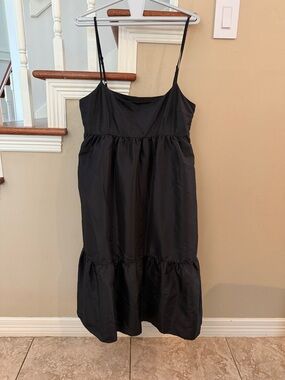 Chelsea & Violet Black Spaghetti Strap Midi Dress